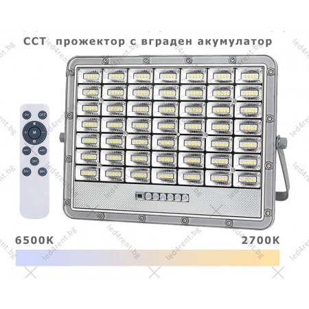 CCT преносим акумулаторен LED прожектор 20W под наем